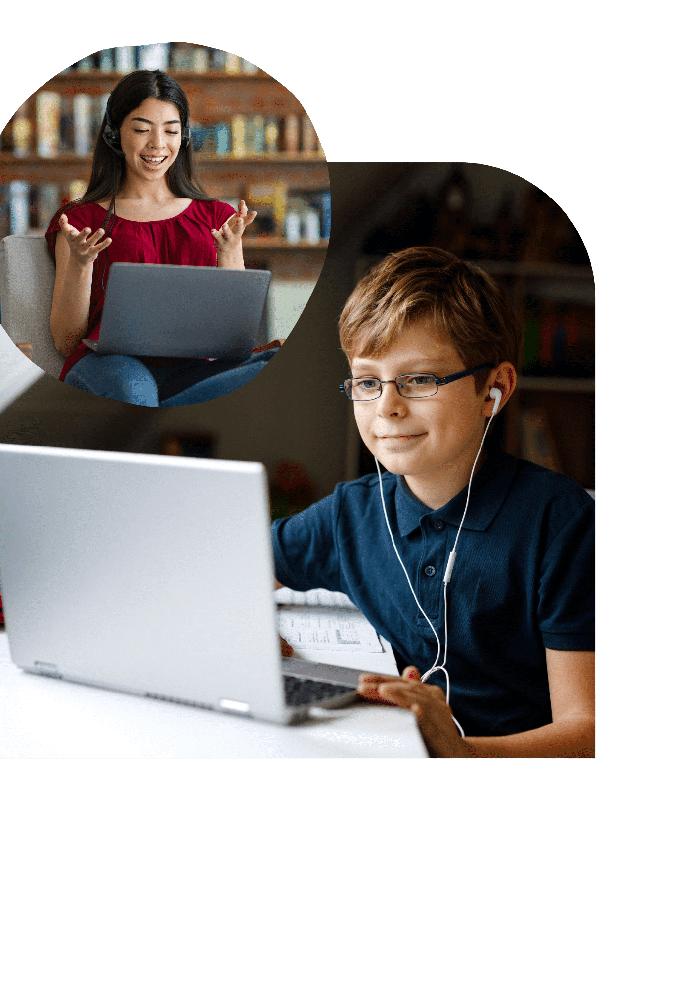 Student being tutored online for the selective school test